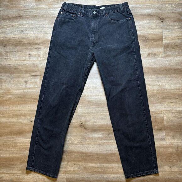 Vintage Levis Jeans Mens *36x33* Black Denim 550 Relaxed‎ Fit Skater Grunge Y2K - Picture 3 of 11